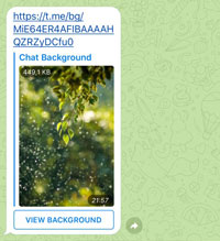 Message containning a Telegram background